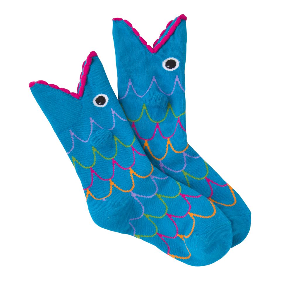 K.Bell - Wide Mouth Fish Crew Socks | Kids' - Knock Your Socks Off