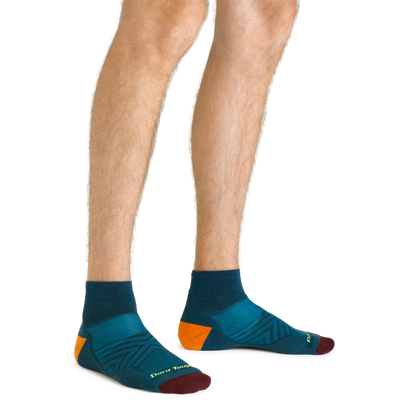 Run Quarter Ultra-Lightweight Dark Teal Sock | Men's