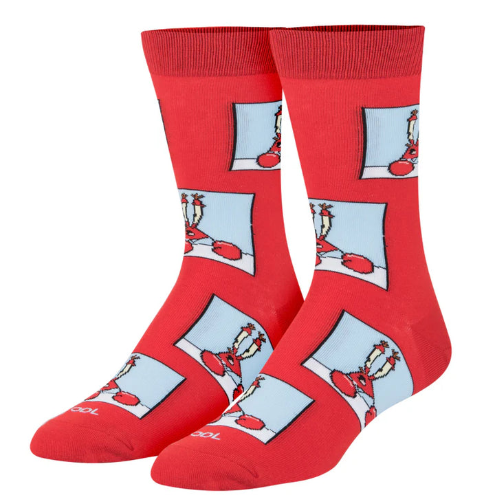 Confused Mr. Krabs Crew Socks | Men&