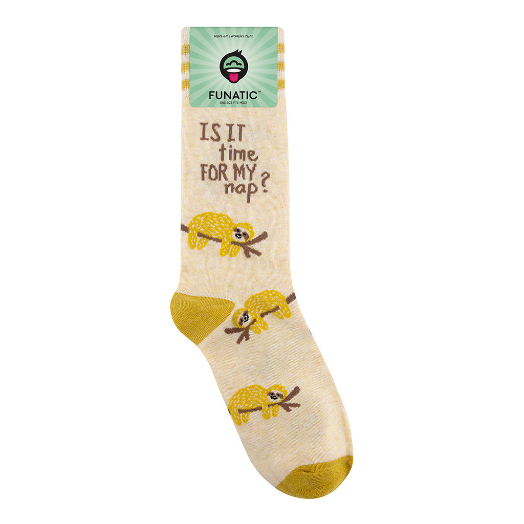 Is It Time For My Nap socks retail packaging