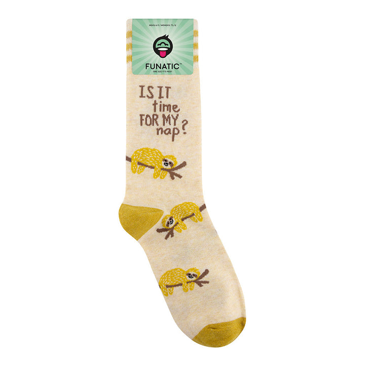 Is It Time For My Nap socks retail packaging
