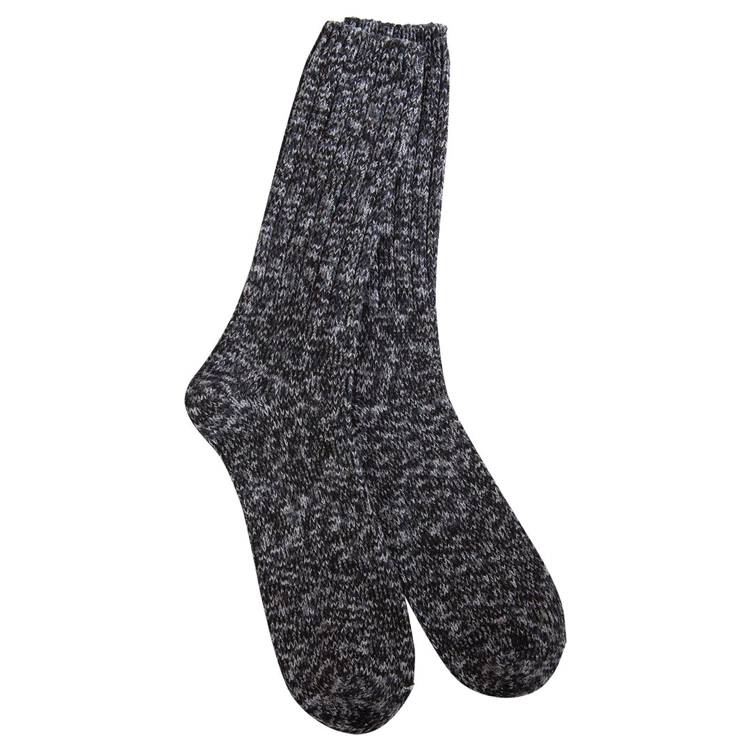Ragg Shadow 1902 Metro Crew socks in dark charcoal marled pattern
