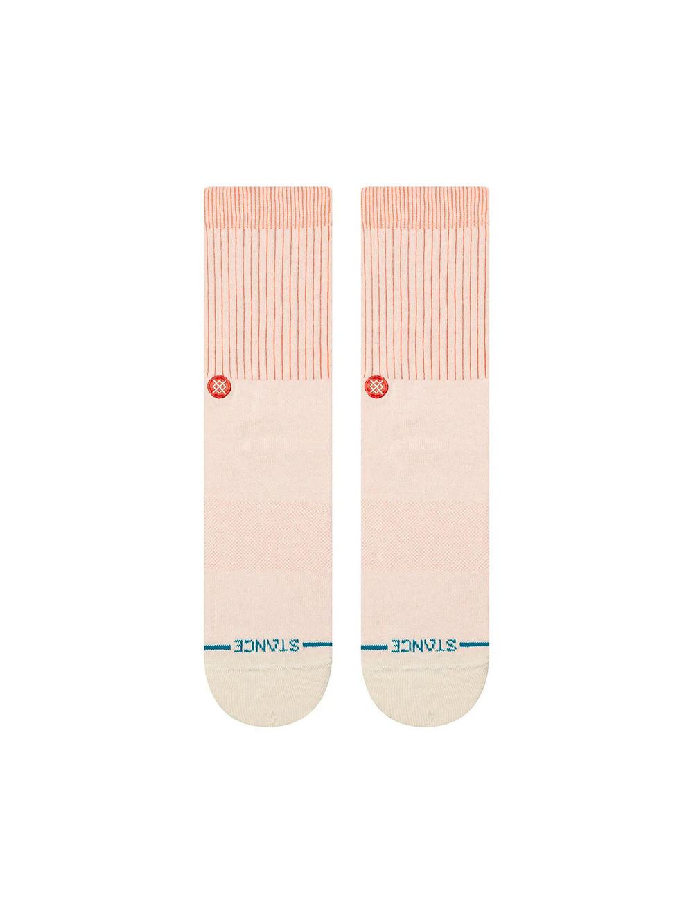 Icon Pop Coral Crew Socks | Women's