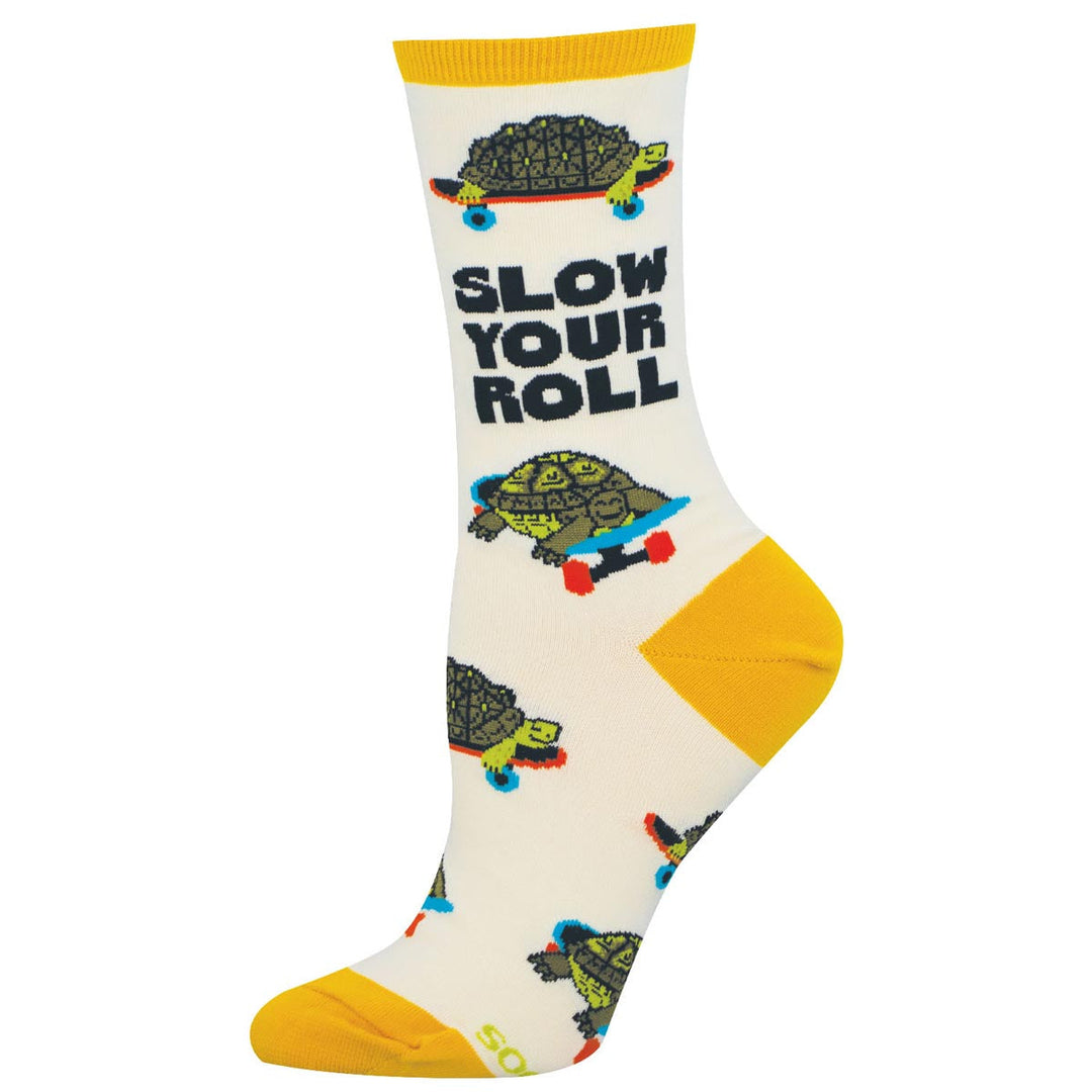 Sock with turtles on skateboards and &