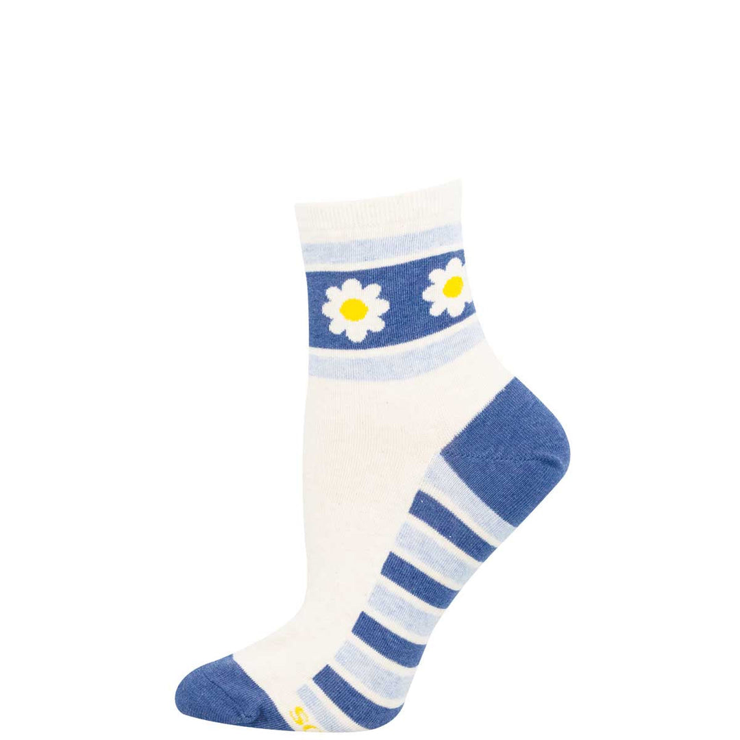 Daisy Stripe blue socks - product view