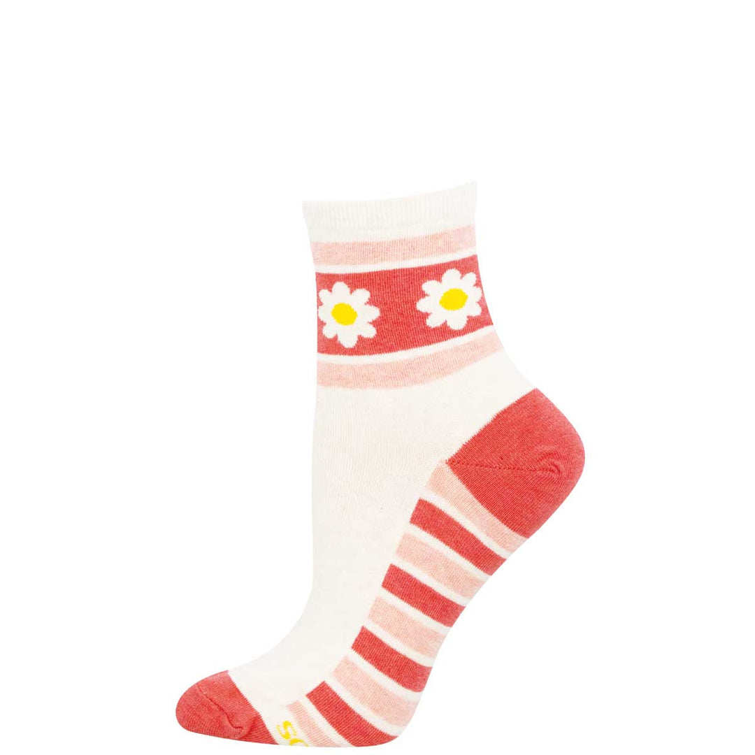Daisy Stripe pink socks - product view