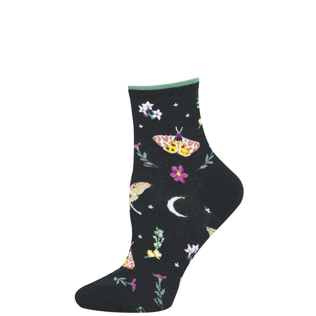 Botanical Moths black socks - product view