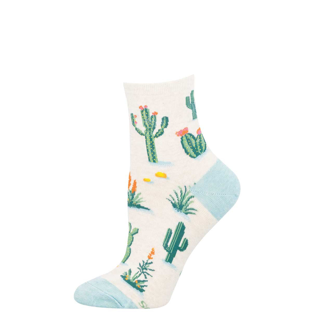 Deserted By My Cactus green socks - product view
