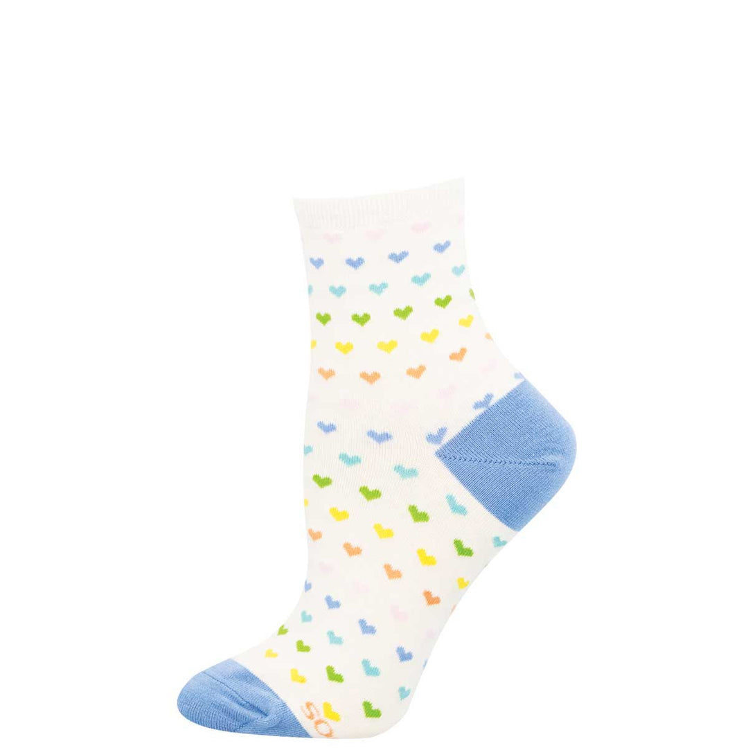 Spectrum of Love ivory socks - product view