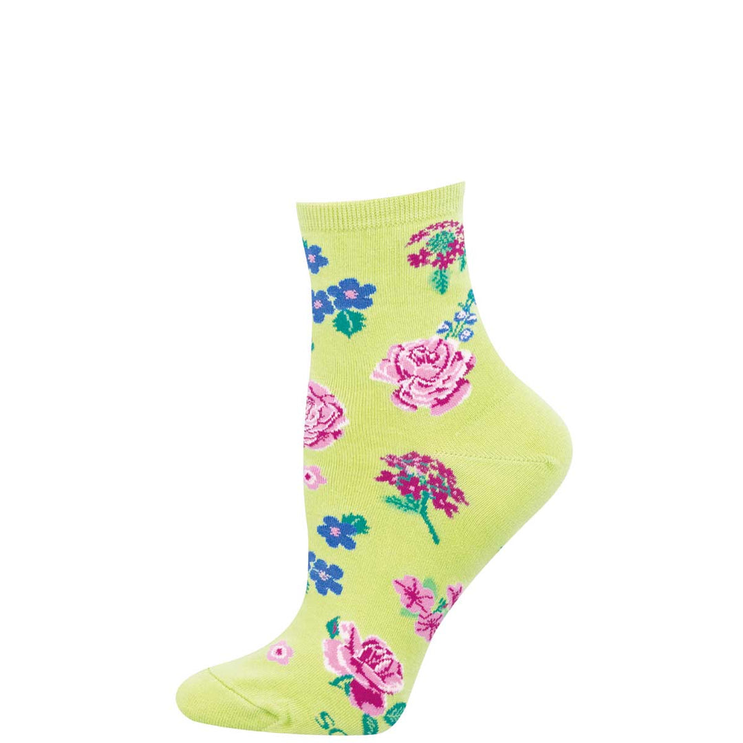Cottage Garden green socks - product view