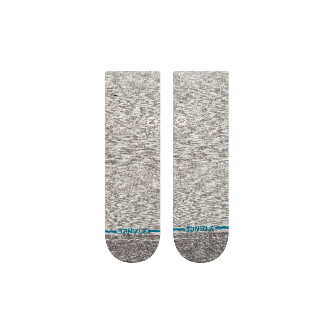 Stance Slub Quarter socks in grey - sole view