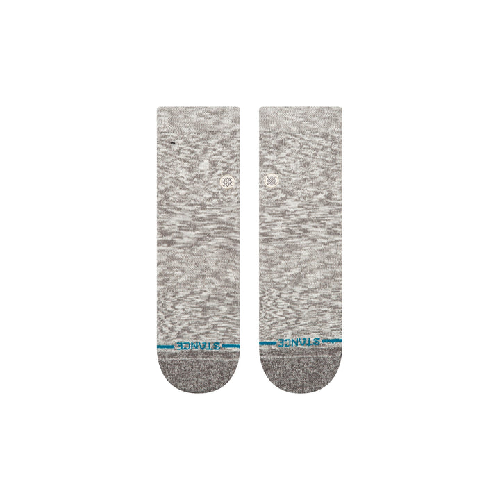 Stance Slub Quarter socks in grey - sole view