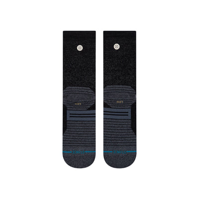 Run Black Performance Wool Crew Socks | Men's