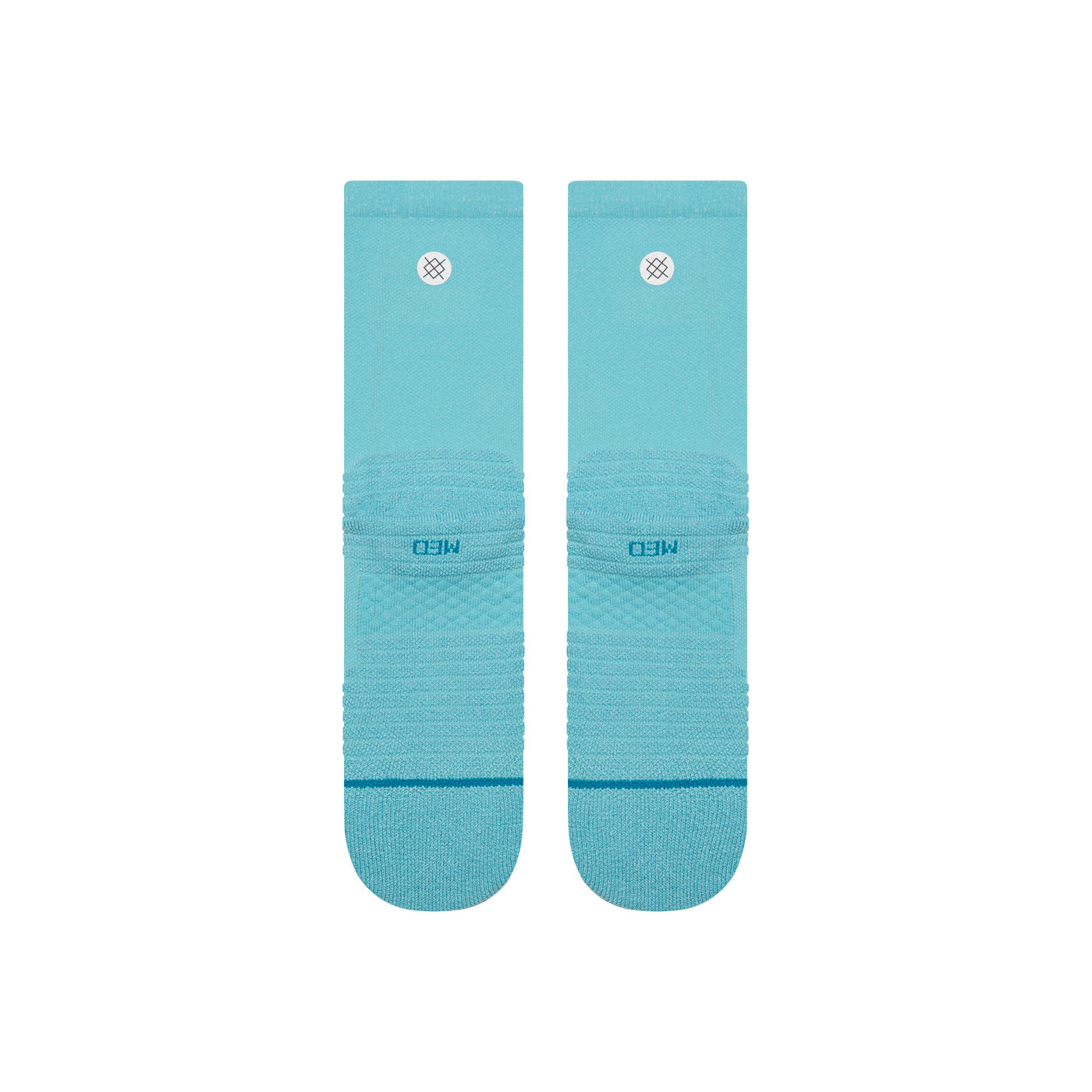 Teal Mid Performance Crew Socks | Men's