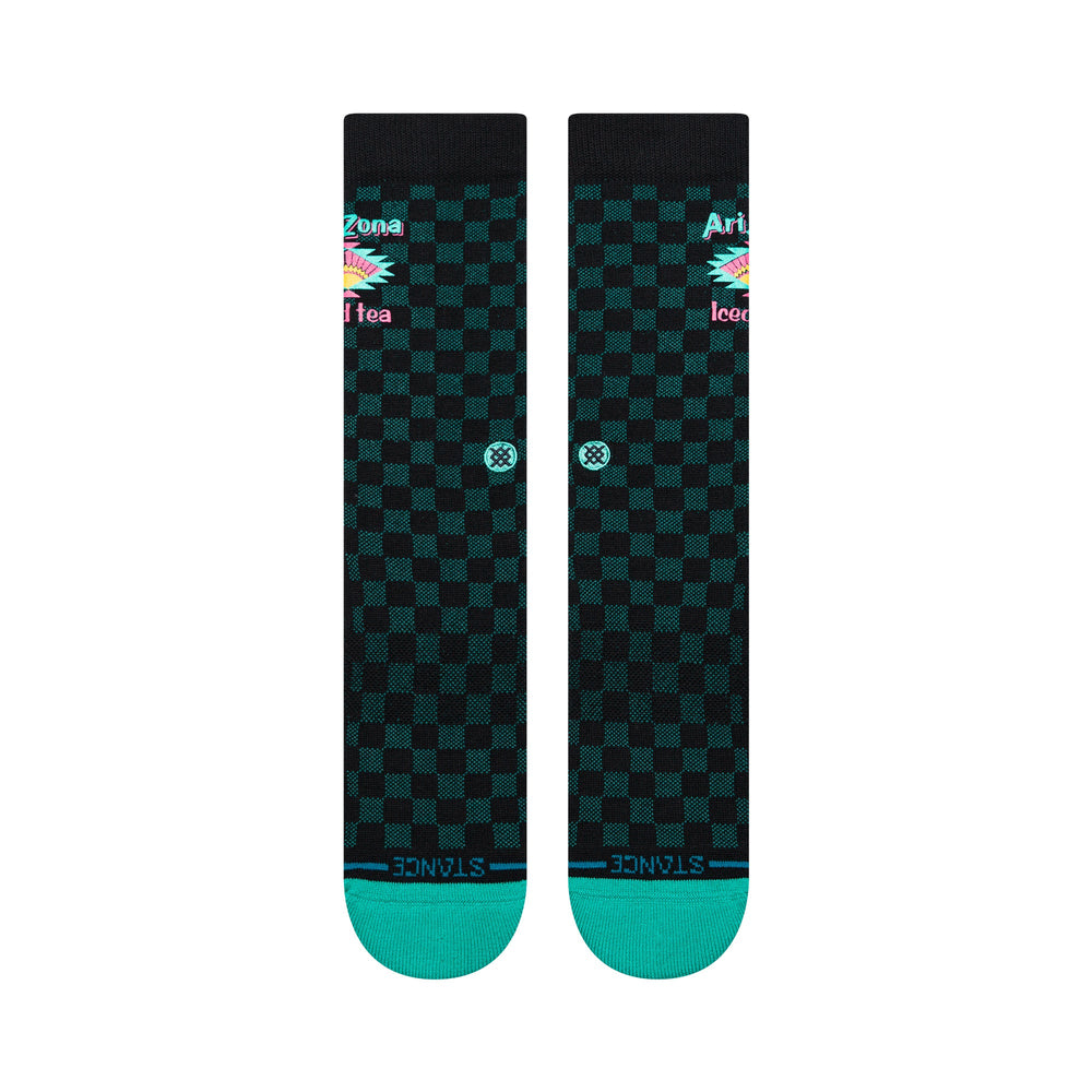 Black Arizona Iced Tea crew socks alternate view