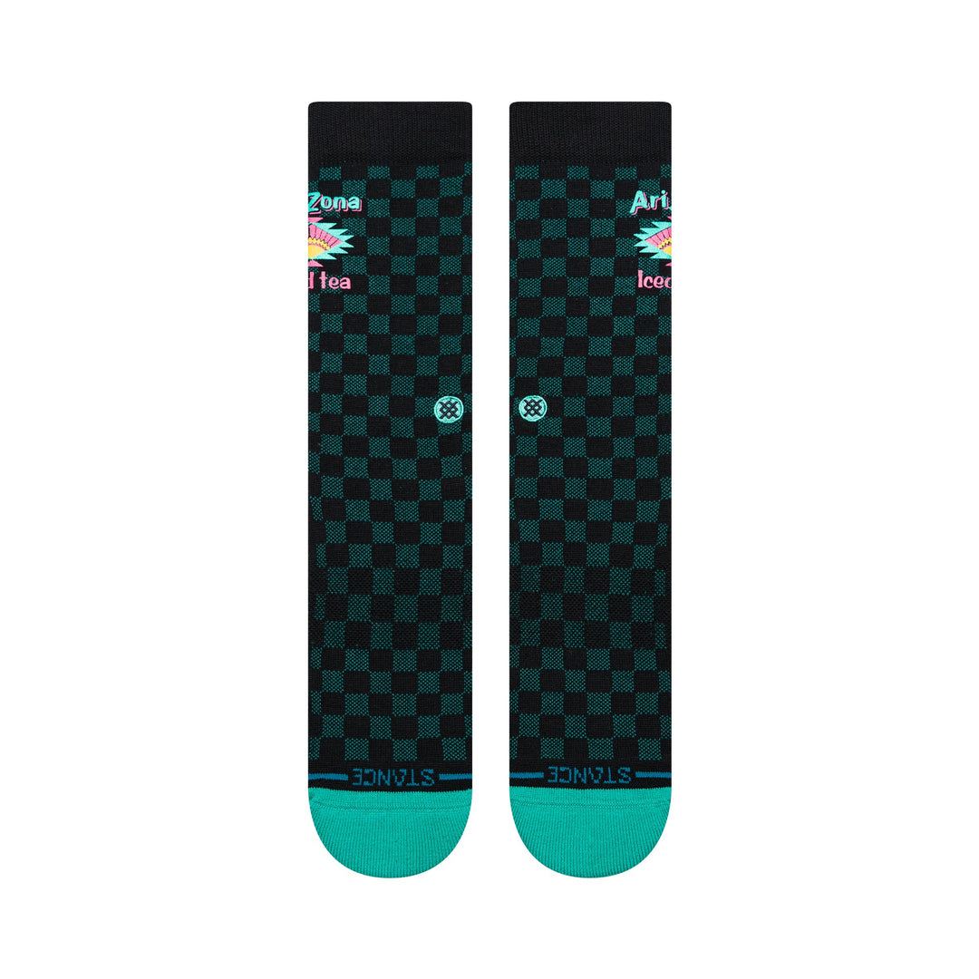 Black Arizona Iced Tea crew socks alternate view