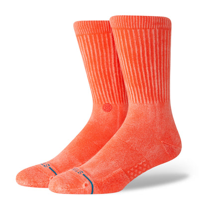 Icon Dye Coral Crew Socks | Women's