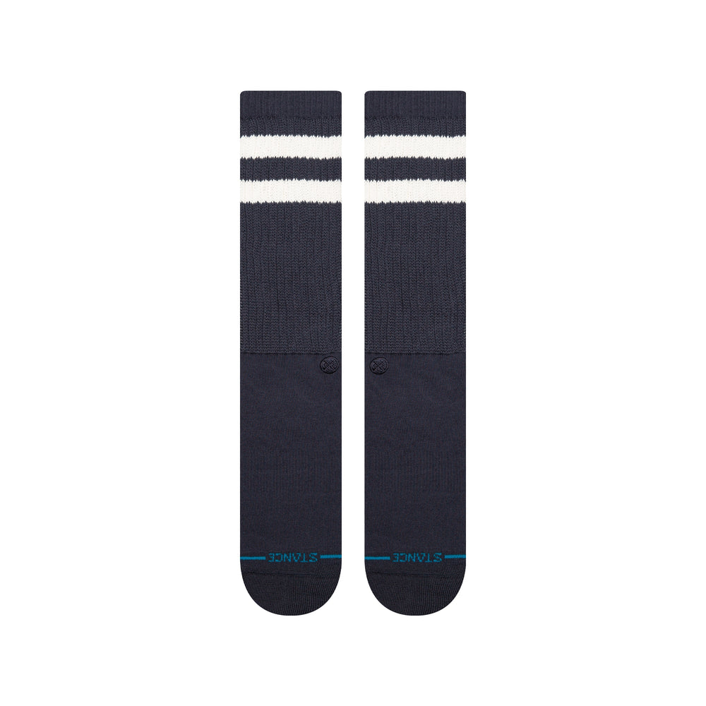 Stripe Slouch socks in navystripe - alternate view