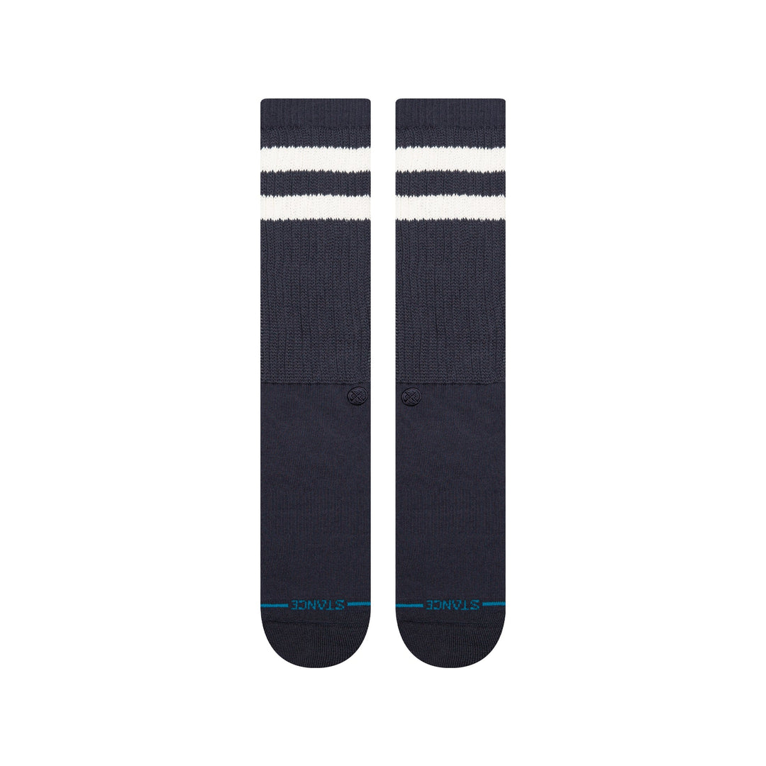 Stripe Slouch socks in navystripe - alternate view