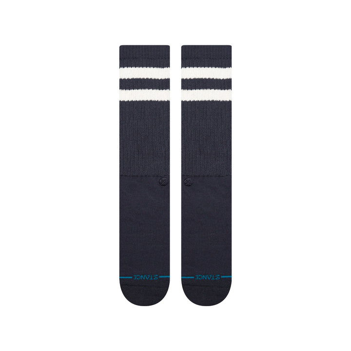 Stripe Slouch socks in navystripe - alternate view