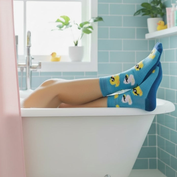 Ladies Rubber Duckies Socks Crew Socks | Women&