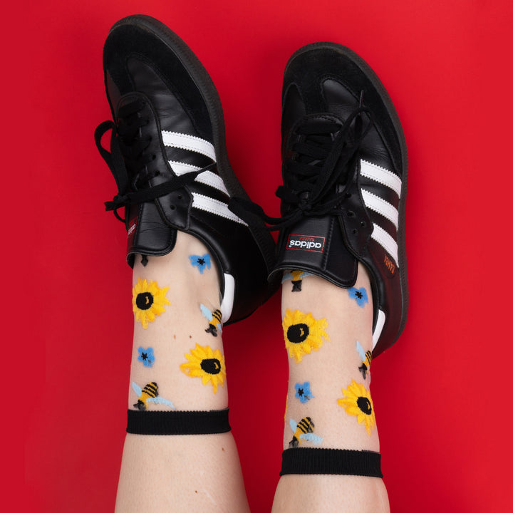 You Are My Sunshine Sheer Crew Socks | Women&