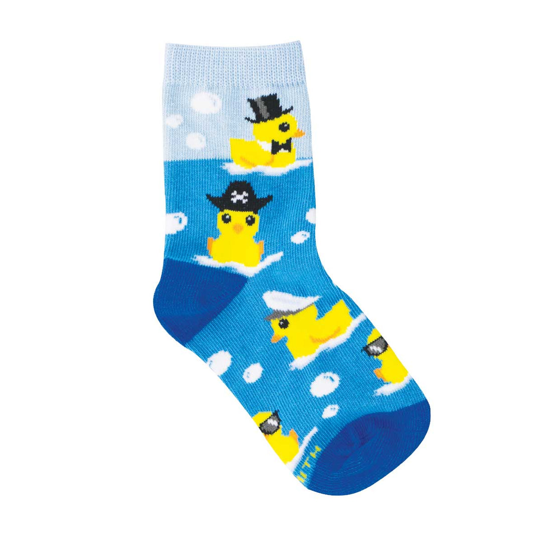 Ahoy Rubber Ducky blue socks - product view