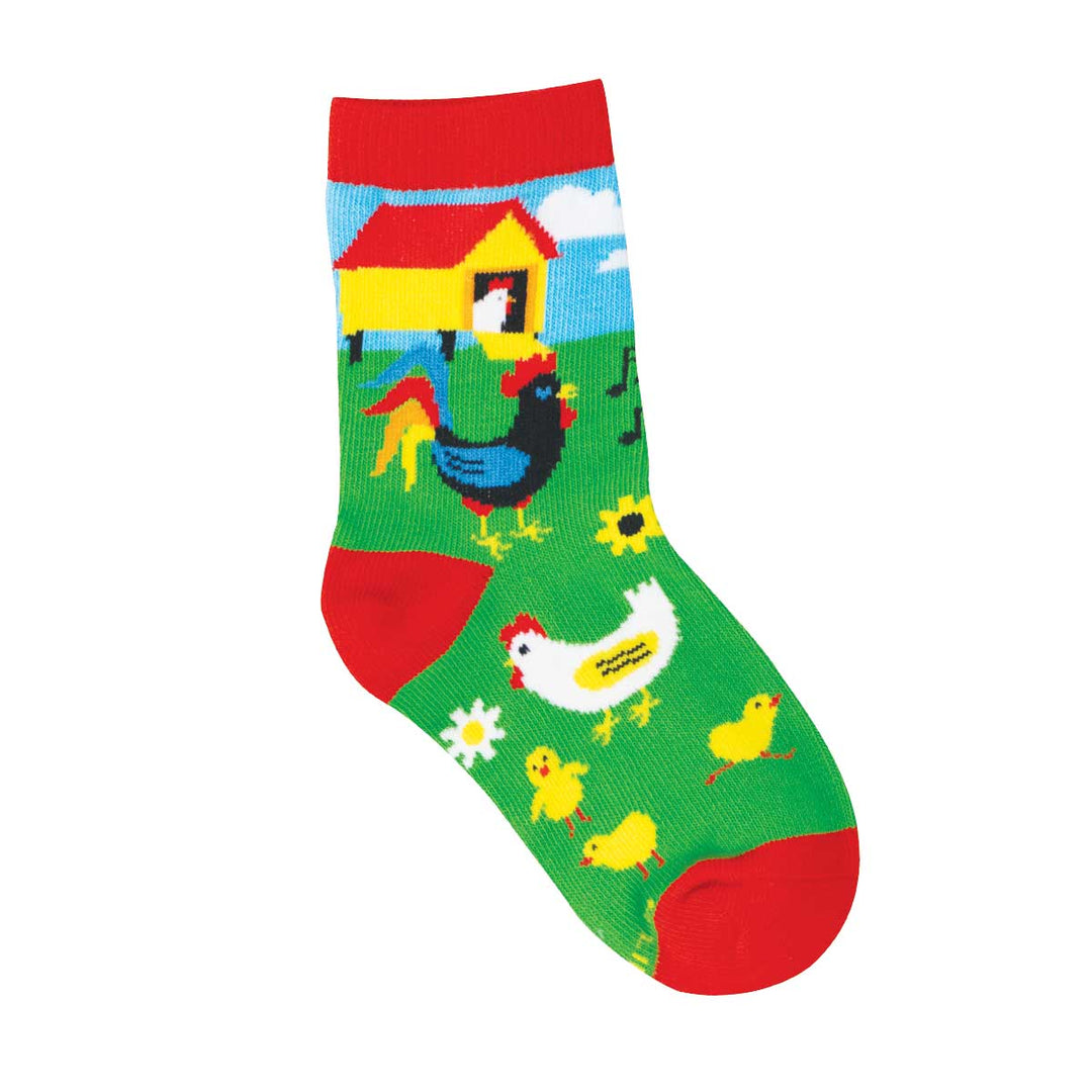 Mo' Chickens green socks - product view