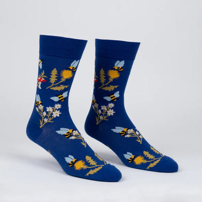 Let It Bee Crew Socks | Men's