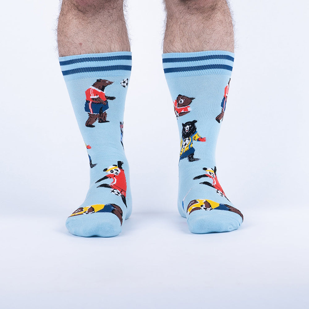 Goooaaalll!!! men's crew socks - front view