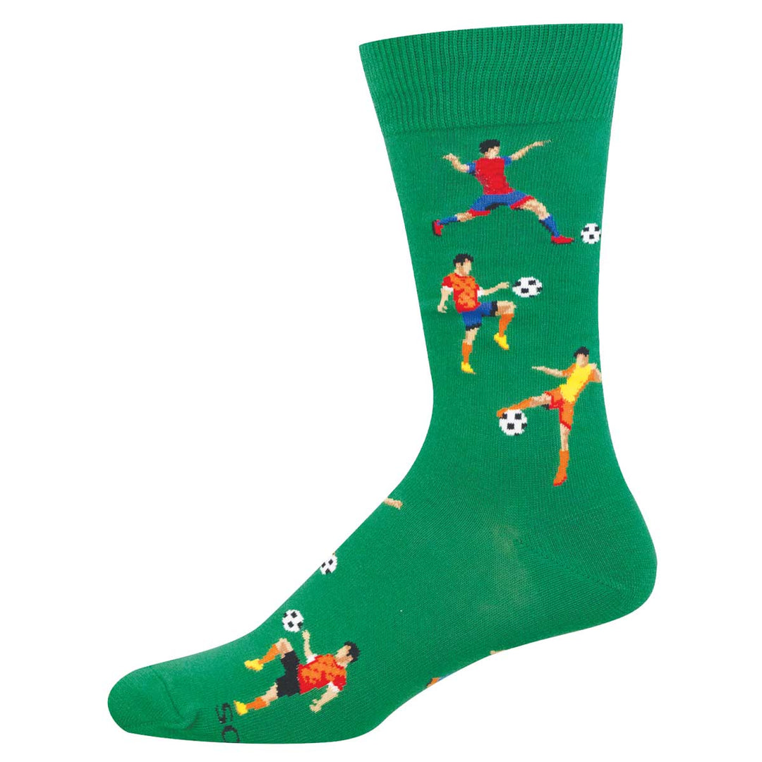 Kicking It green socks - product view