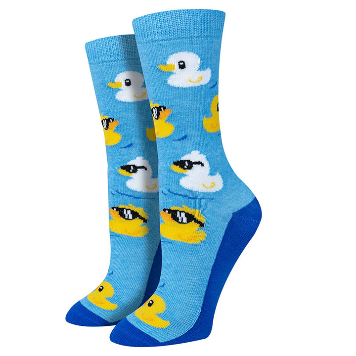 Ladies Rubber Duckies Socks Crew Socks | Women&