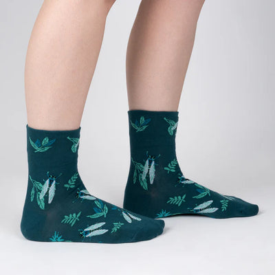 The Buzz About Cicadas Turn-Cuff Crew Socks | Women's