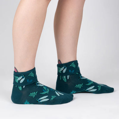 The Buzz About Cicadas Turn-Cuff Crew Socks | Women's