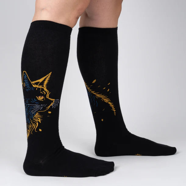 STRETCH-IT Night Cat Knee High Socks | Women's