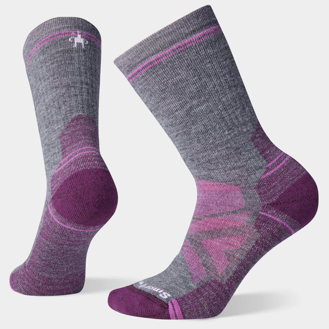 Smartwool Hike Full Cushion Crew Socks in Medium gray - right foot view