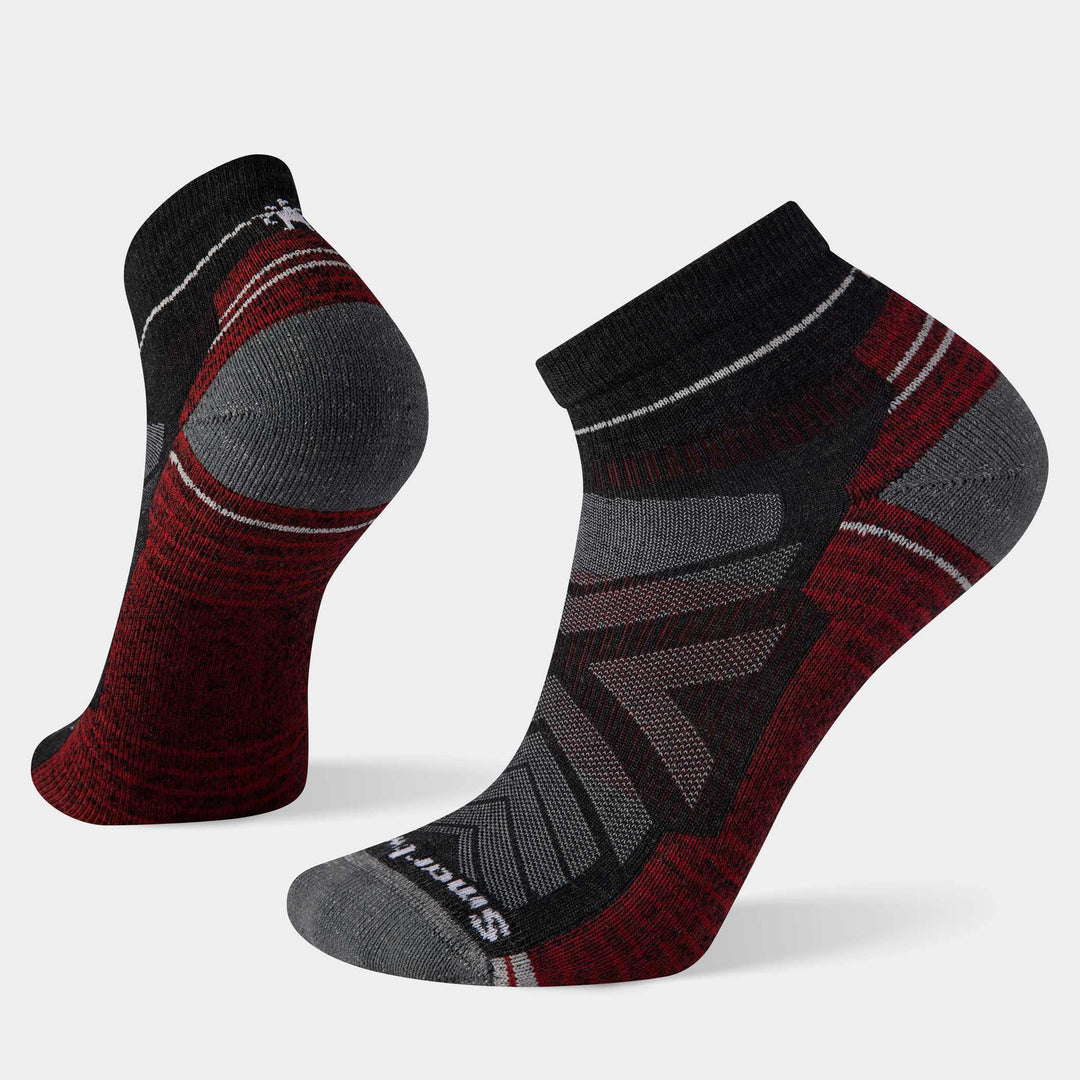 Smartwool Hike Light Cushion Ankle Socks in Charcoal - right foot view