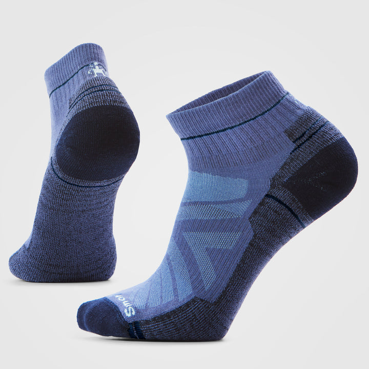 Smartwool Hike Light Cushion Ankle Socks in Nightfall blue - right foot view