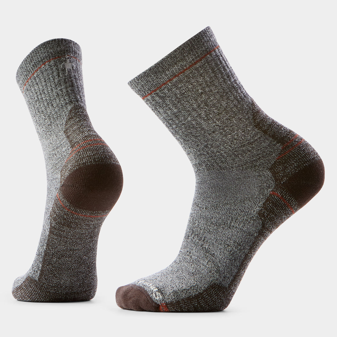 Smartwool Hike Light Cushion Mid Micro Crew Socks in Ash-charcoal - right foot view