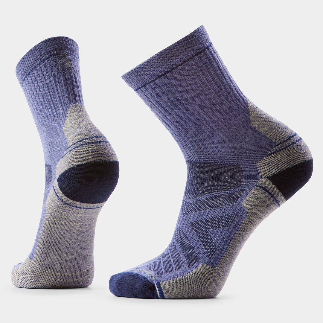 Smartwool Hike Light Cushion Mid Micro Crew Socks in Nightfall blue - right foot view
