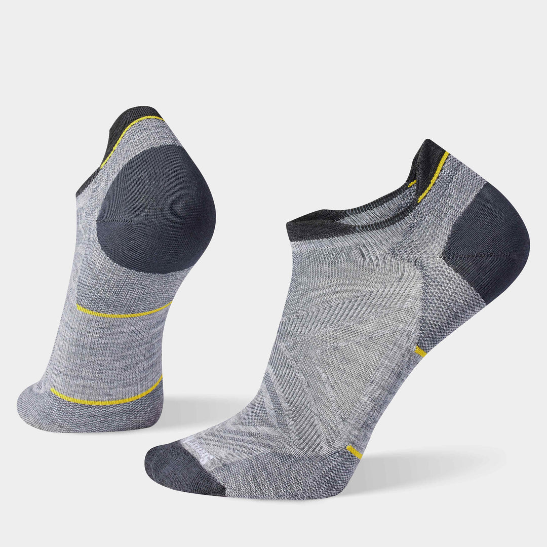 Smartwool Run Zero Cushion Low No Show Socks in Light gray - right foot view