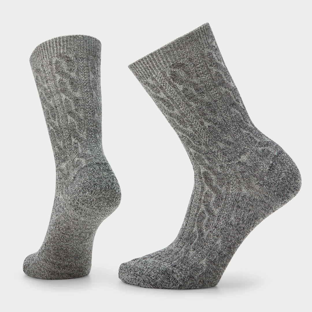 Smartwool Everyday Cable Crew Socks in Natural - right foot view