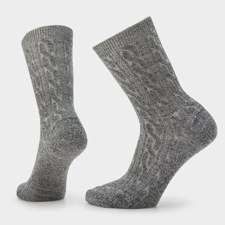 Smartwool Everyday Cable Crew Socks in Natural - right foot view
