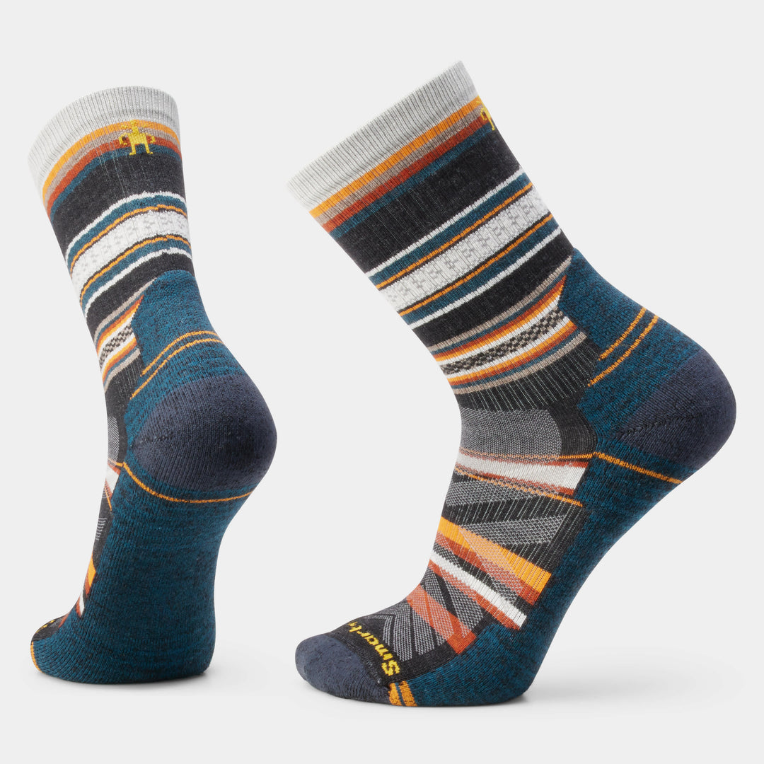 Smartwool Hike Light Cushion Panorama Crew Socks in Charcoal - right foot view