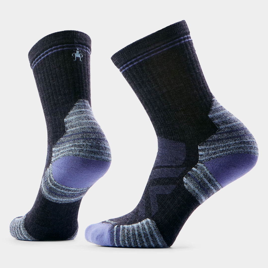 Smartwool Hike Targeted Cushion Mid Micro Crew Socks in Charcoal - right foot view