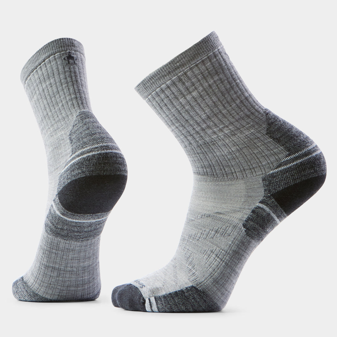 Smartwool Hike Targeted Cushion Mid Micro Crew Socks in Light gray - right foot view