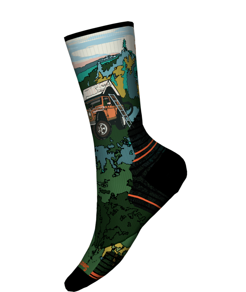 Winter moss Hike Targeted Cushion Trail Trekker Print Socks