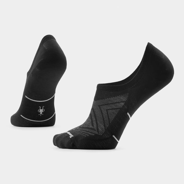 Smartwool Run Zero Cushion No Show Socks in Black - right foot view