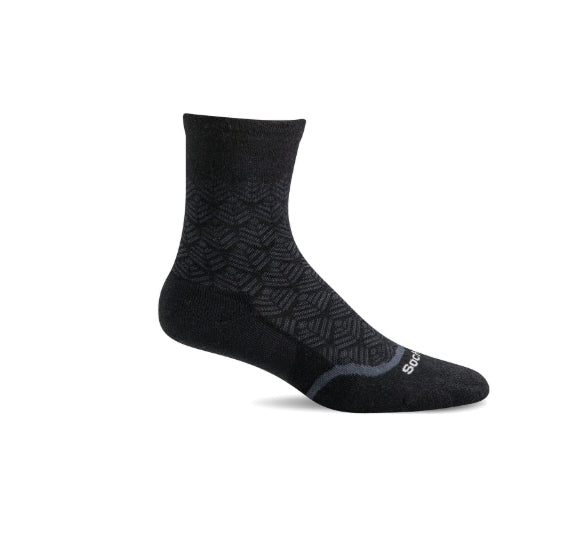 Bunion Ease Crew Black (No Compression, Split Toe) | Women's