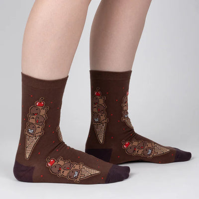 Choco-bara Ice Cream Crew Socks | Women's